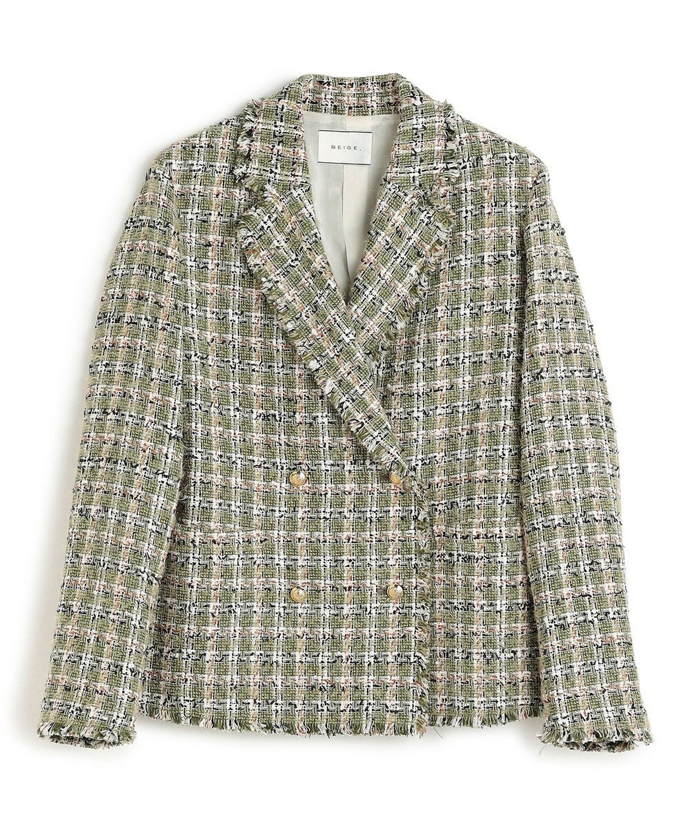 BEIGE， BERYL / ファンシーツイードダブルジャケット 