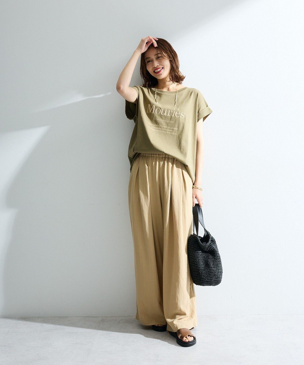 Green Parks 汗染み防止フレンチロゴＴシャツ 