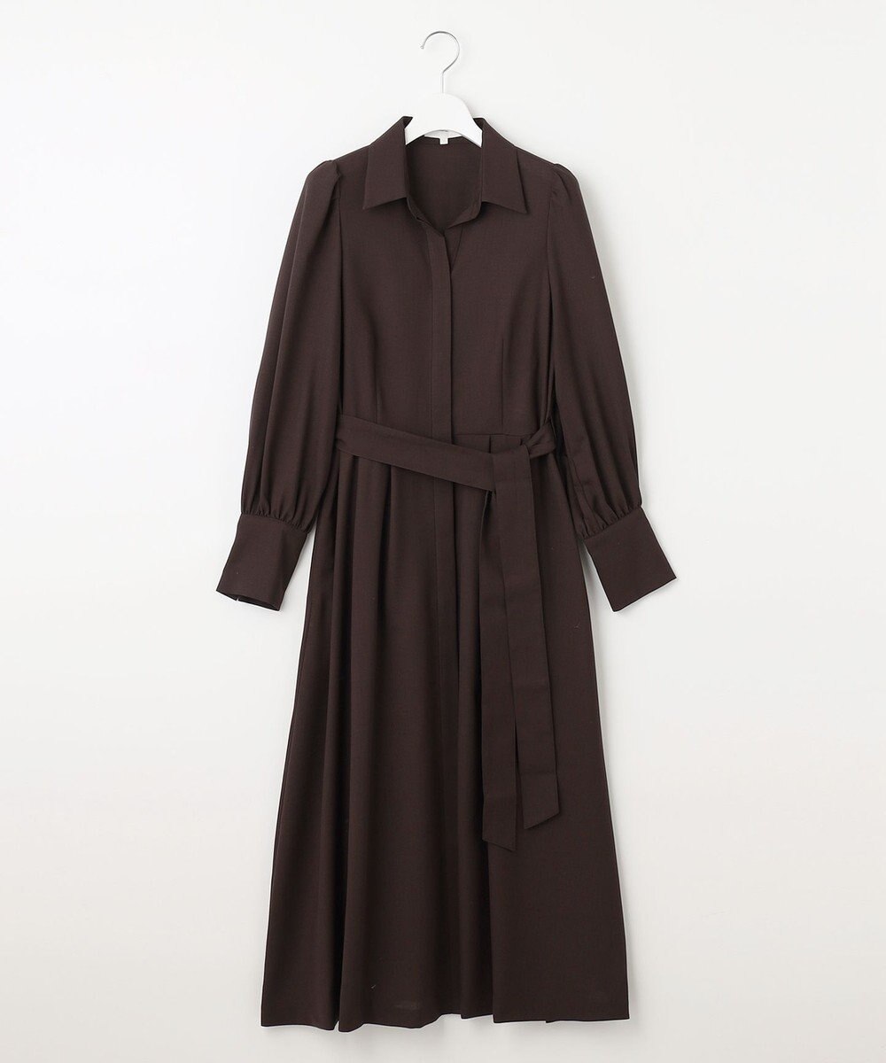 自由区 【洗える】ボリュームスリーブシャツ ドレス 