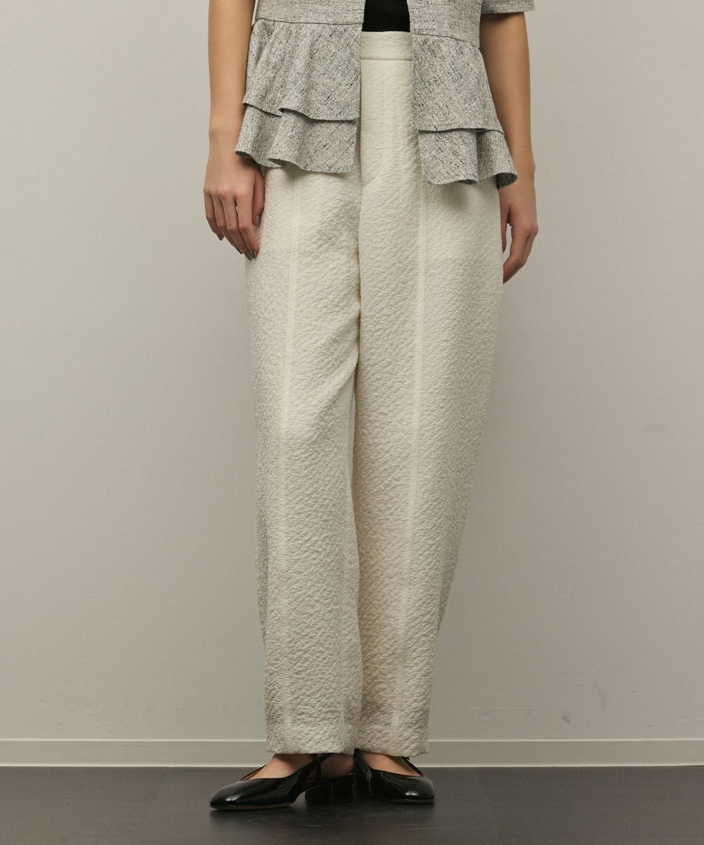 GRACE CONTINENTAL オーガンジージャガードパンツ 