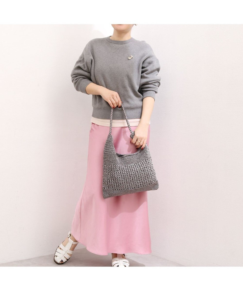 UNBILLION カシュカシュ cachecache / メタリックコード柄編みワンハンドルトート 