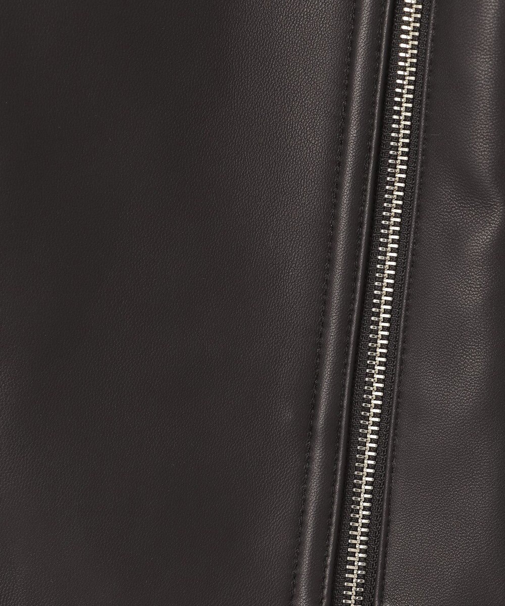 GRACE CONTINENTAL ノーカラーレザーライダースジャケット 