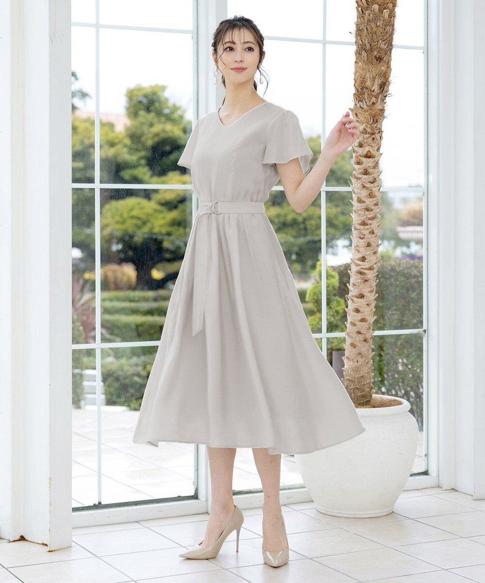 Tiaclasse 【洗える】大人上品なシアータックワンピース 