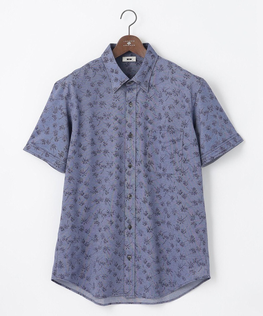 JOSEPH ABBOUD 【キングサイズ・吸水速乾】シャンブレープリントジャージシャツ 