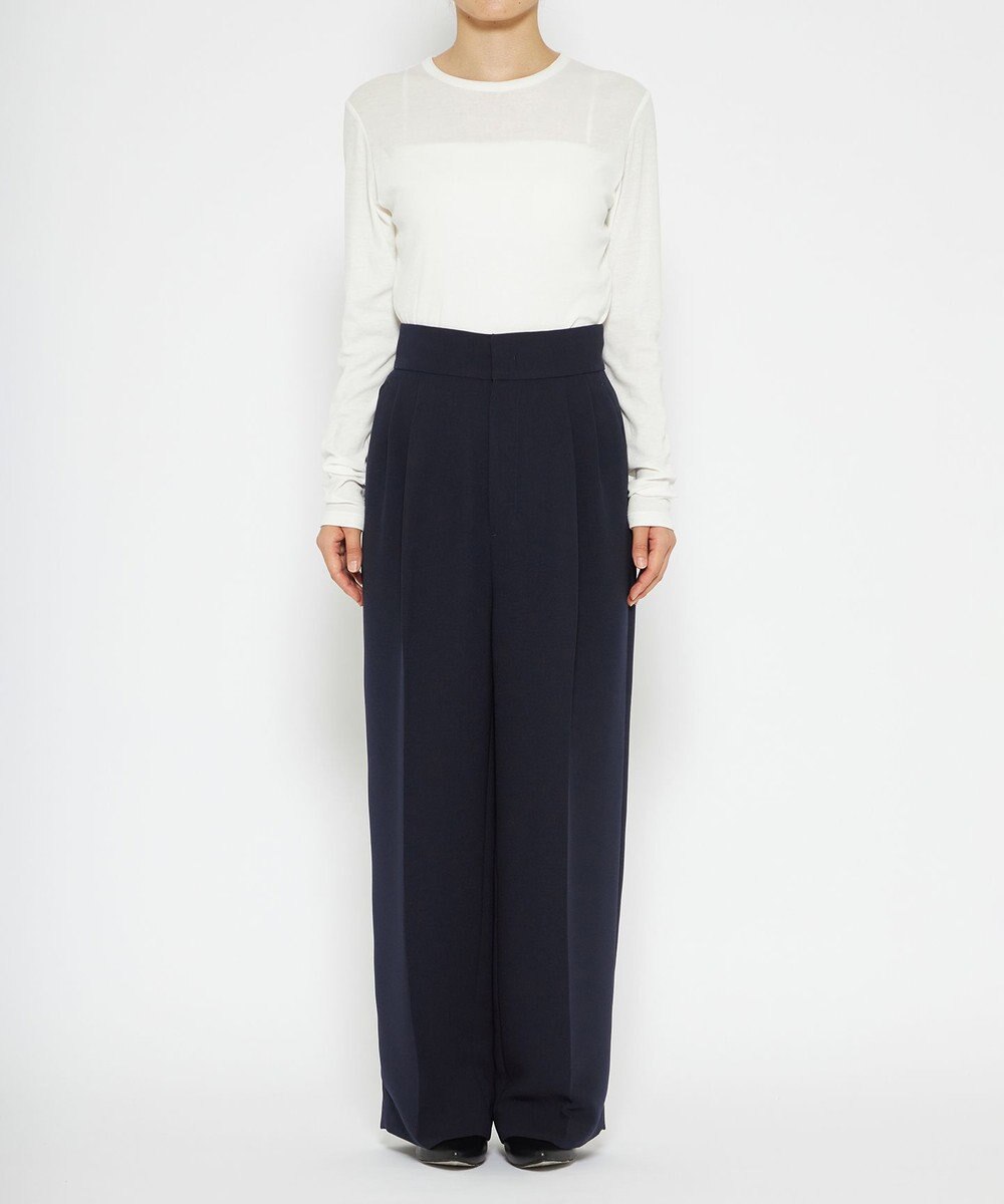 uncrave 【防しわ・洗濯機洗い可】ウォッシャブル ダブルクロス ワイドパンツ（uncrave STANDARD） 