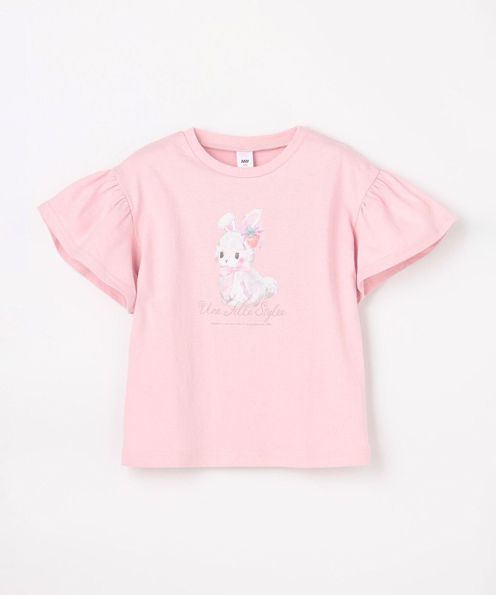 ANY KIDS 【綿100%】ドロップショルダー アニマルプリントTシャツ 