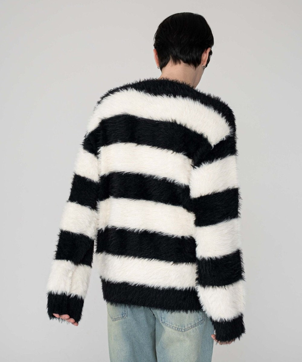 WEGO 【2025秋冬新作/ユニセックス着用ITEM/MLサイズ展開】フェザーニットプルオーバー 