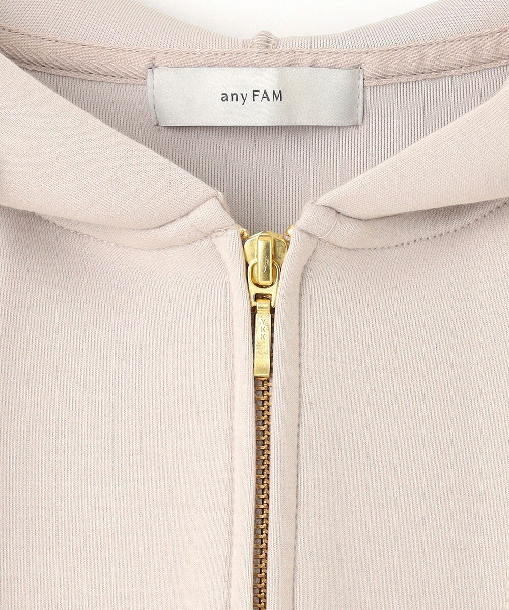 ANY L 【洗濯機可】ダンボールフレンチスリーブ ジップアップパーカー 