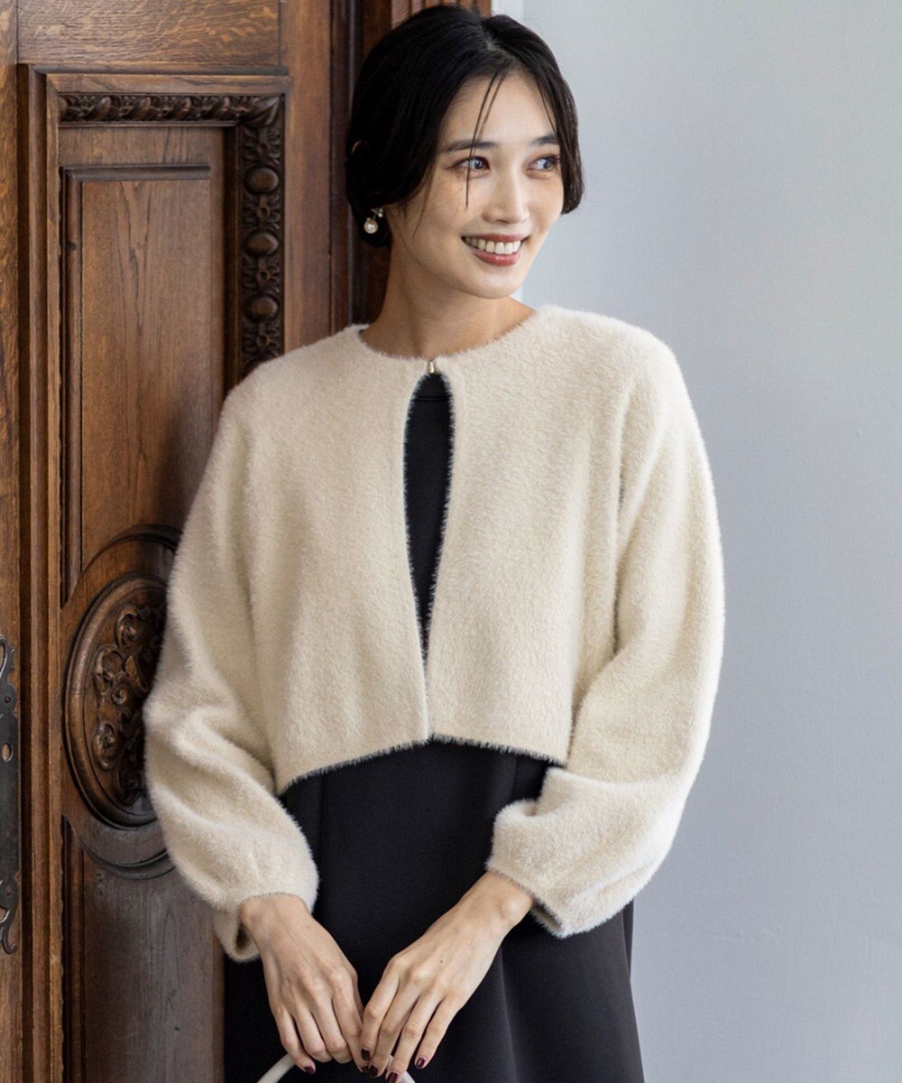 ANY SIS 【洗える】フェザーボレロ カーディガン 