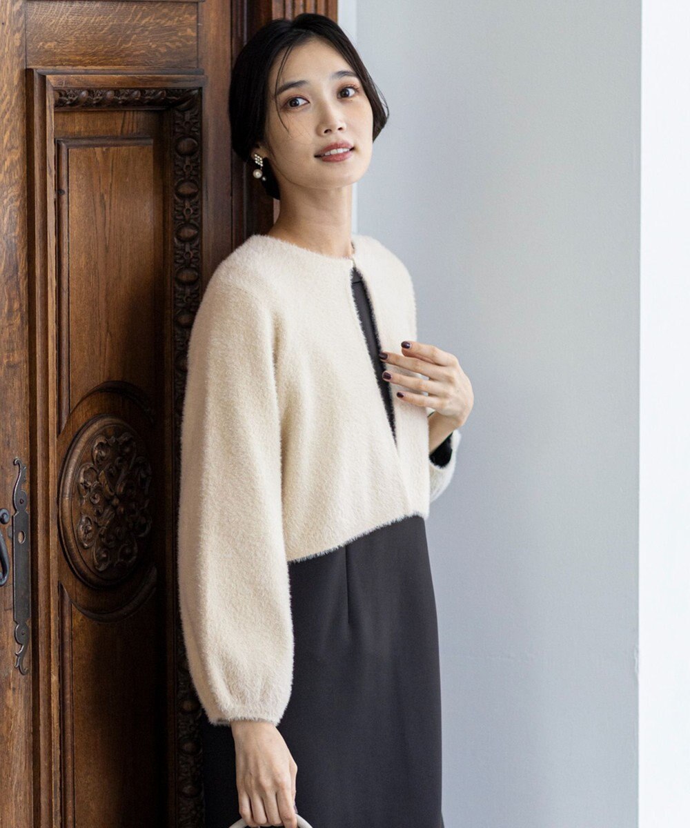 ANY SIS 【洗える】フェザーボレロ カーディガン 