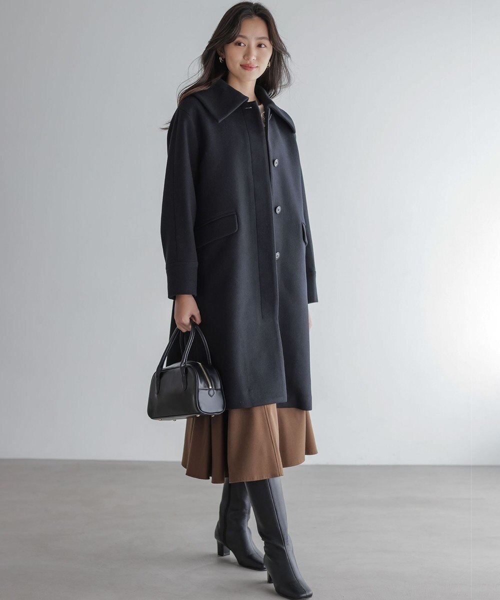 組曲 ウールモッサステンカラー コート 