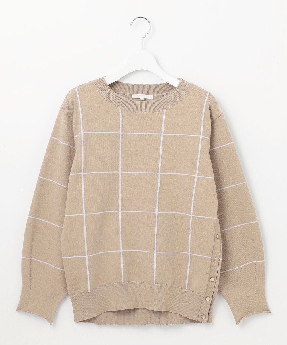 自由区 【WEB限定カラーあり・洗える】コットンナイロンミドルゲージ ニット 