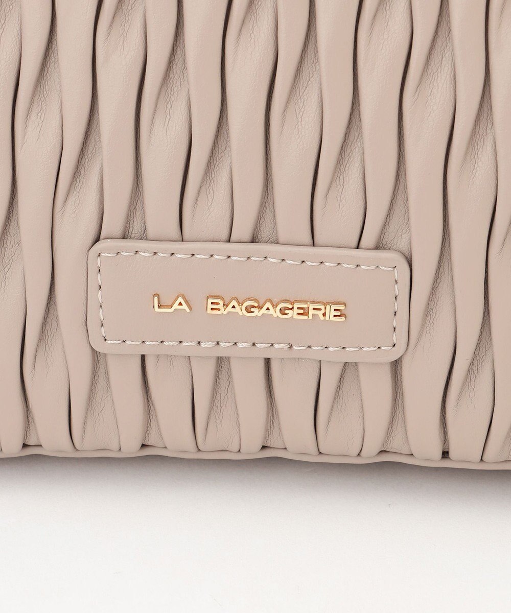 LA BAGAGERIE ランダムプリーツ2WAYハンドバッグ 