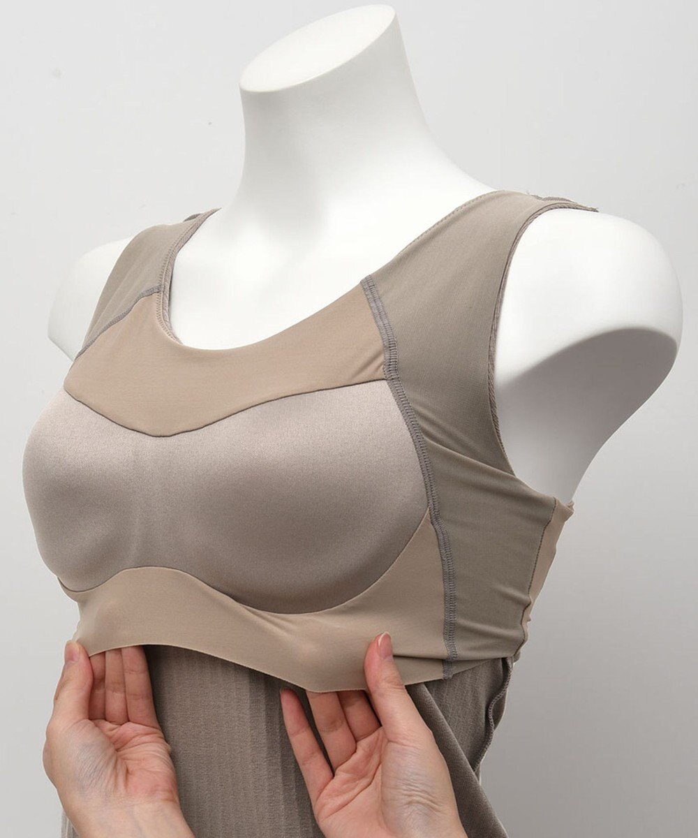 Wing カップ付きノースリーブ　【シンクロブラトップ　リブタイプ】　ラクしてきれいなシルエット　ウイング／ワコール　ET1171 