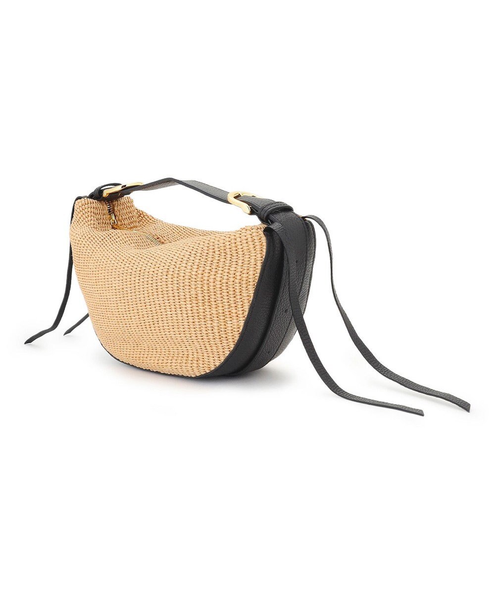 23区 VIOLAd'ORO ラフィアシート レザーコンビ ワンハンドルバッグ 