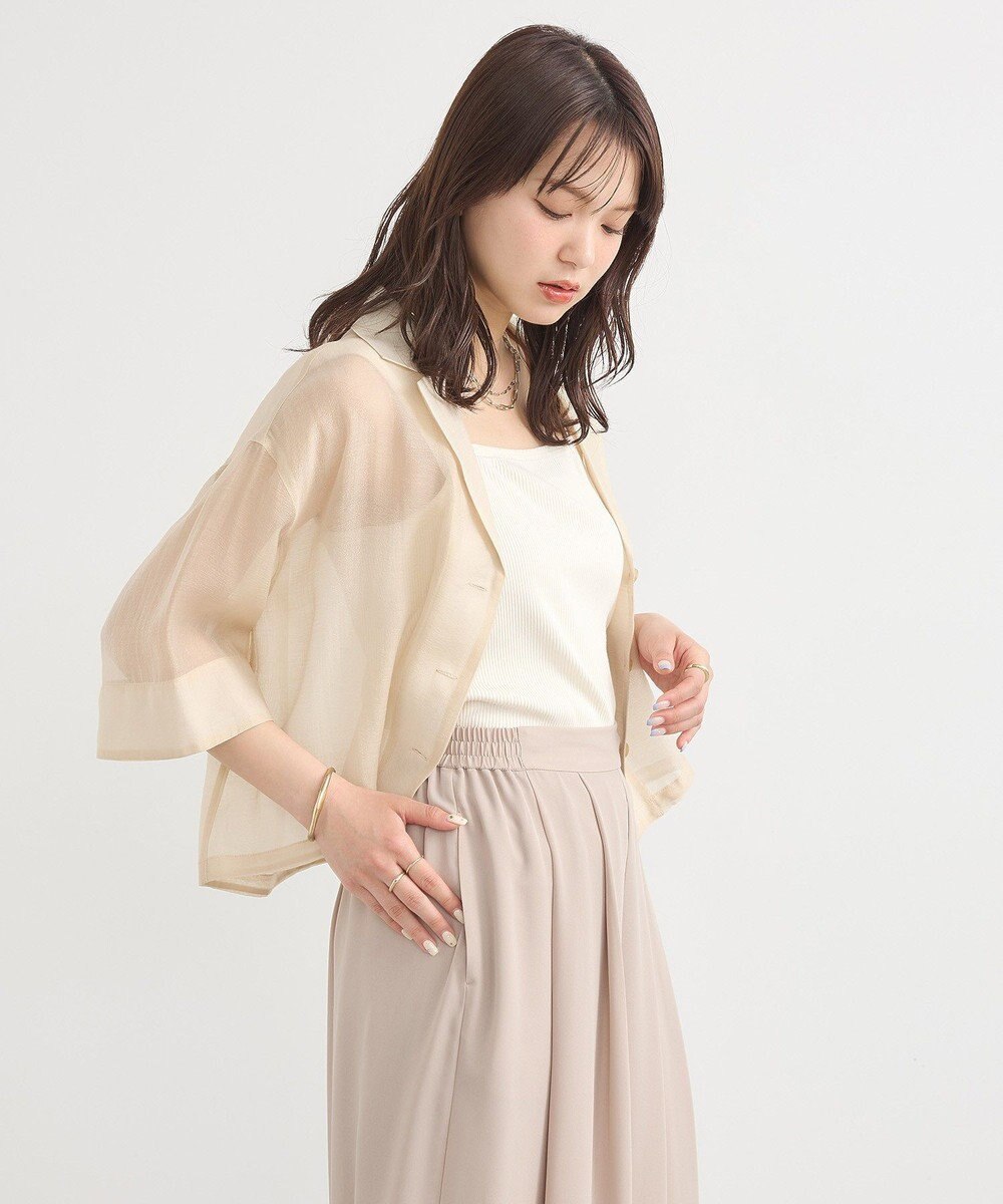 earth music&ecology シアーショートシャツ 