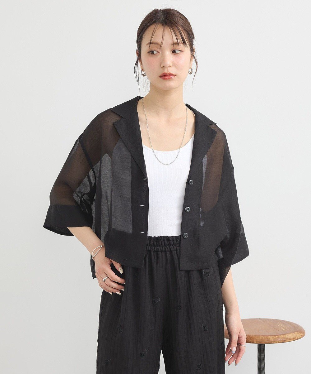 earth music&ecology シアーショートシャツ 