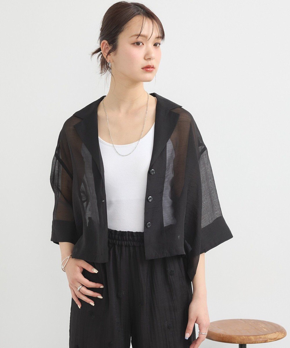 earth music&ecology シアーショートシャツ 