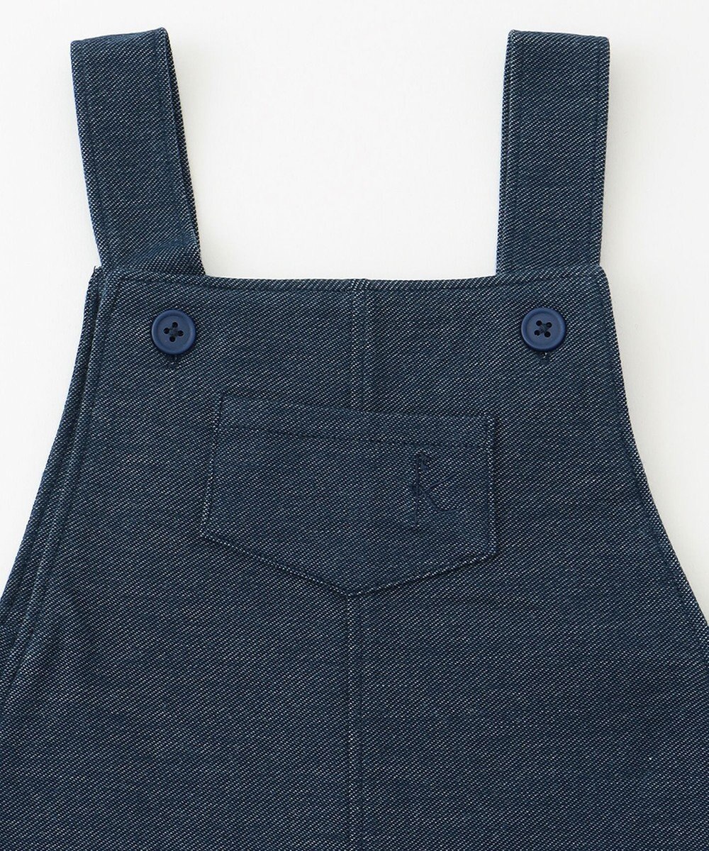 組曲 KIDS 【80-90cm】Check 半袖オーバーオール 