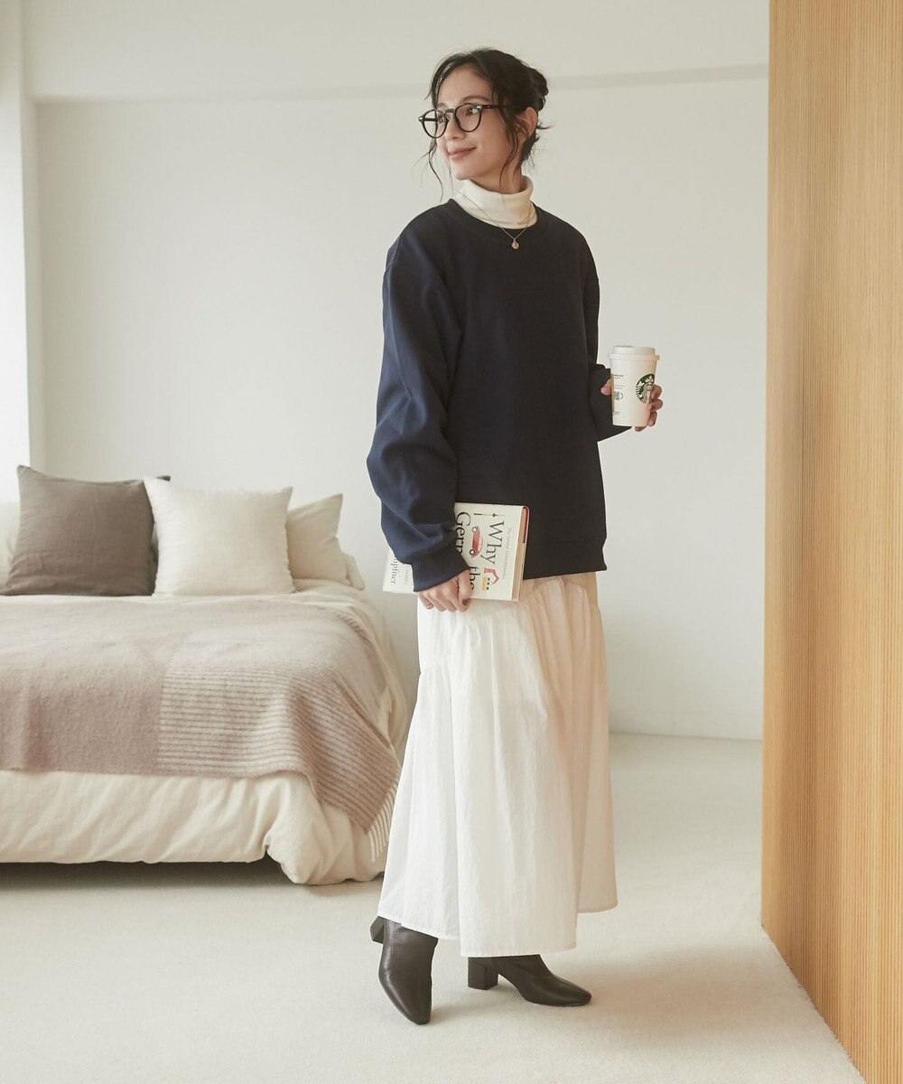 WEGO 【ユニセックス着用ITEM/裏起毛】リラックスフィットスウェットプルオーバー 