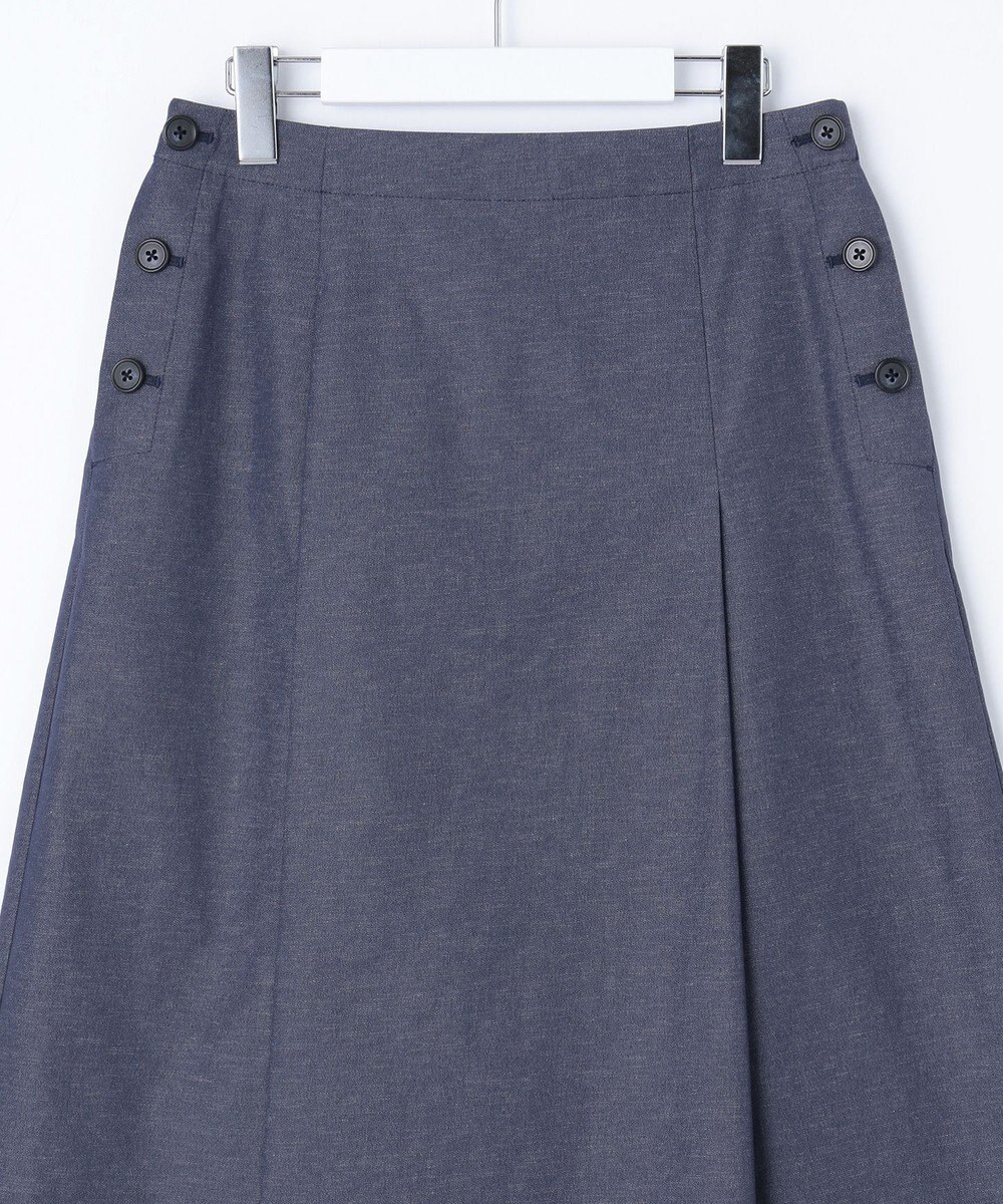 J.PRESS LADIES S 【洗える】リネンツイル Aライン スカート 