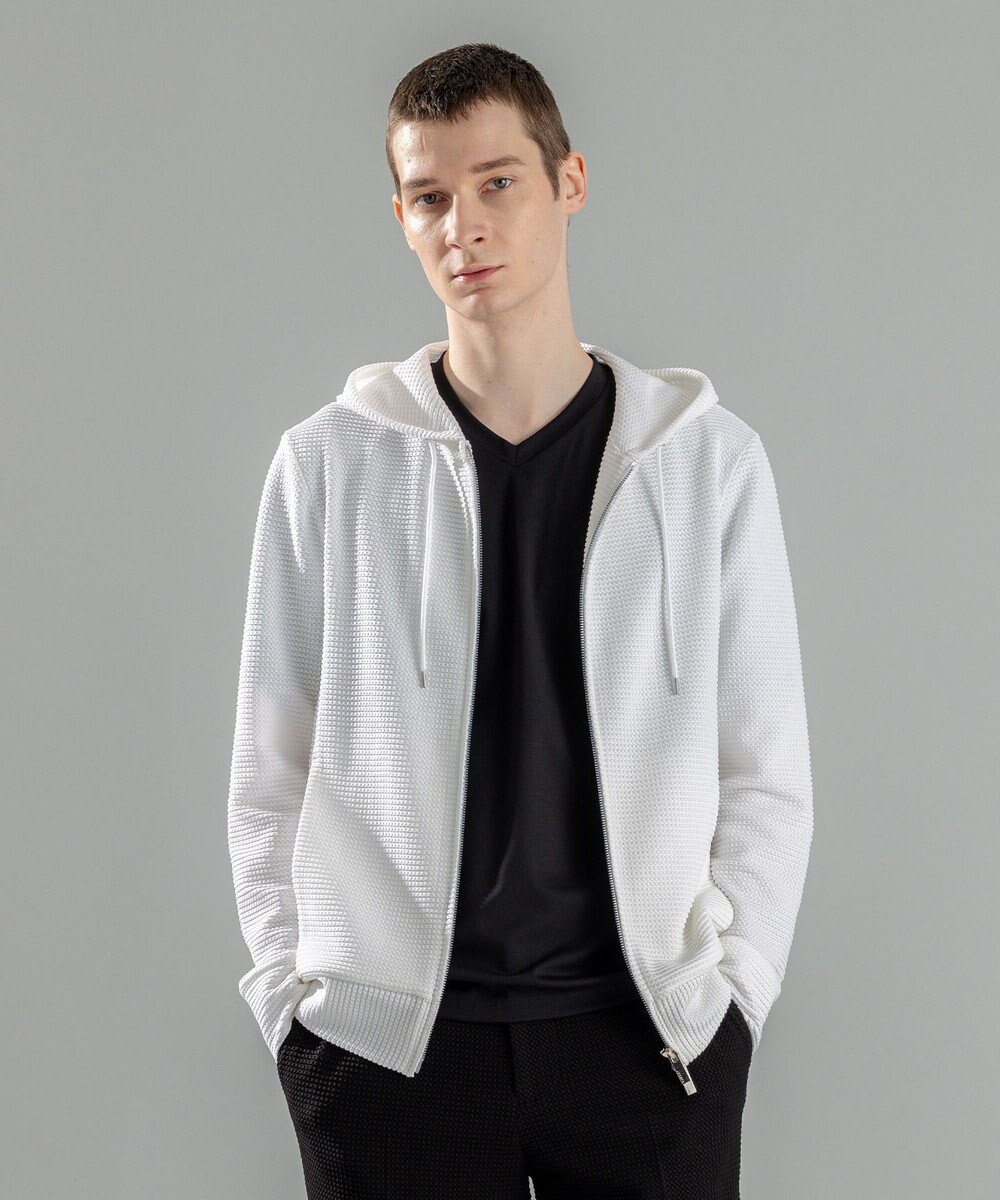 JOSEPH HOMME 新色追加【オリジナル素材/シワになりにくい】ライトタックジャージー ジップアップパーカー 