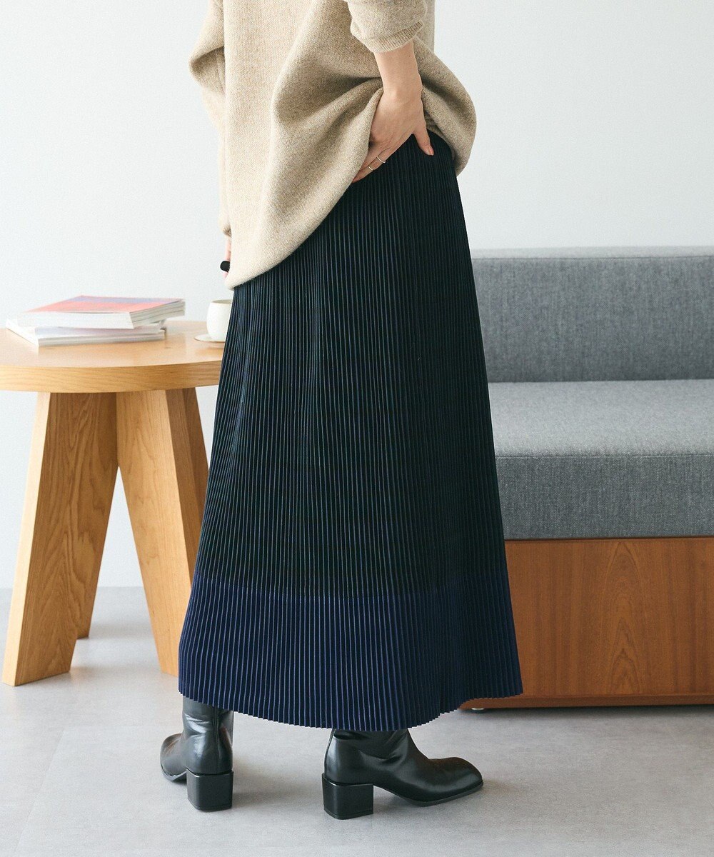 CRAFT STANDARD BOUTIQUE 配色チェックプリーツスカート 