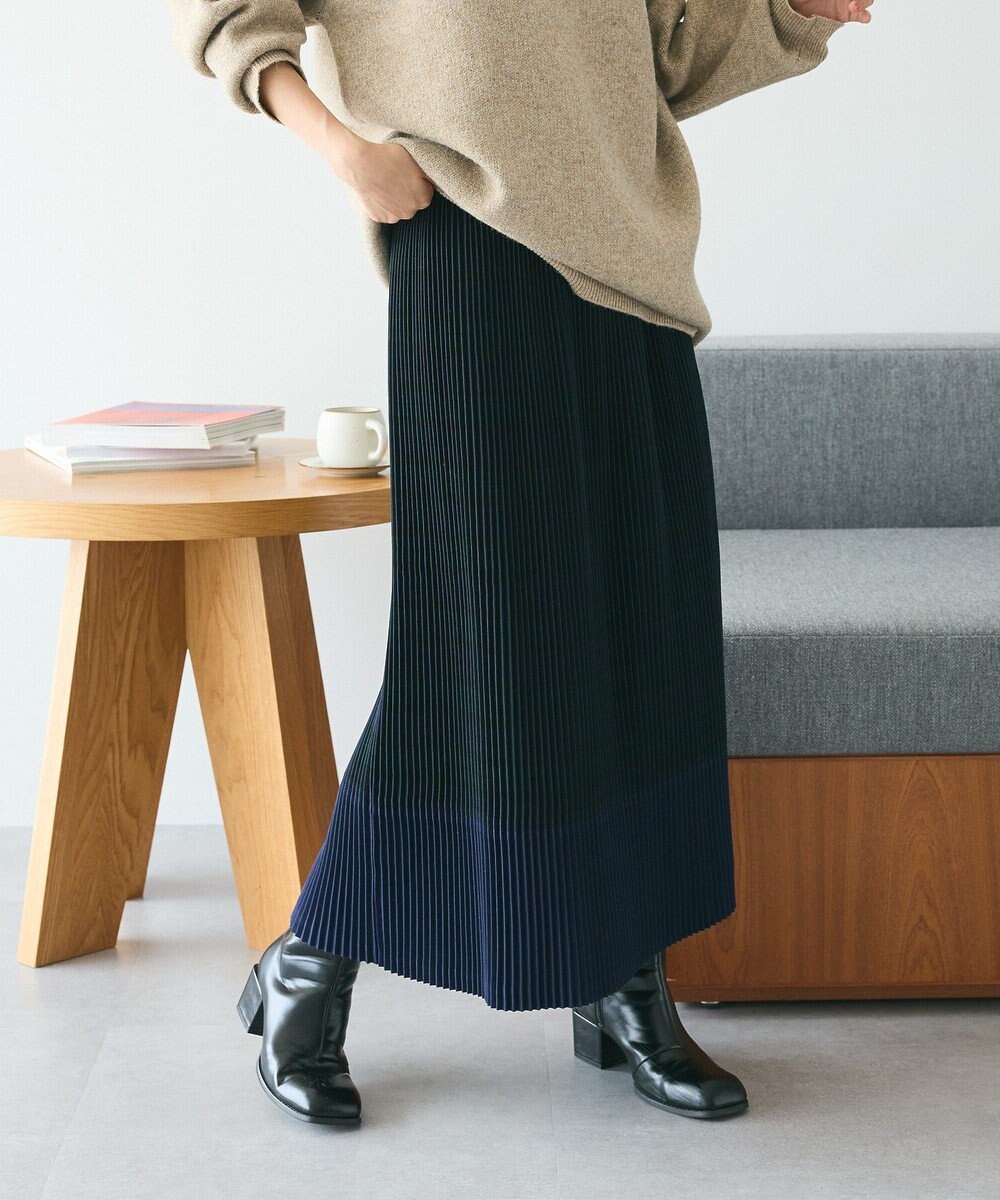 CRAFT STANDARD BOUTIQUE 配色チェックプリーツスカート 