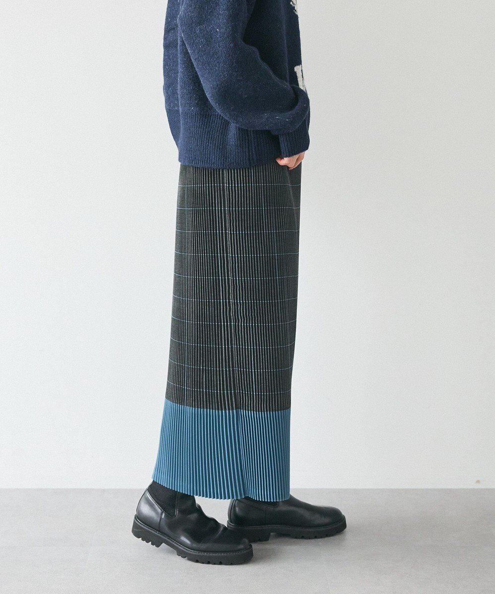 CRAFT STANDARD BOUTIQUE 配色チェックプリーツスカート 