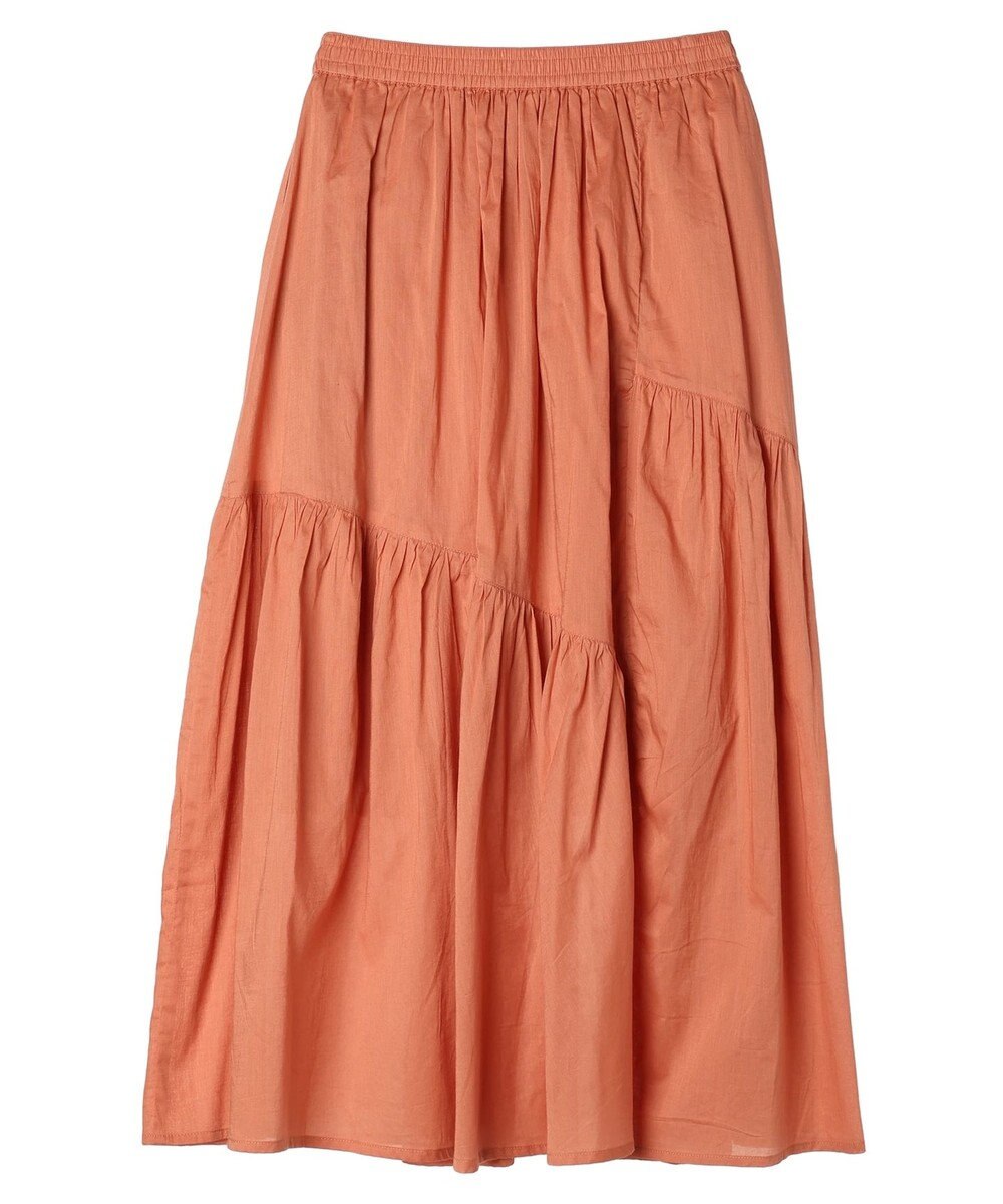 earth music&ecology コットンボイルランダム切替フレアスカート 