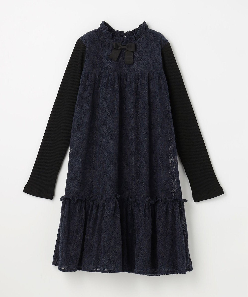 組曲 KIDS 【150-160㎝】スノウレースワンピース 