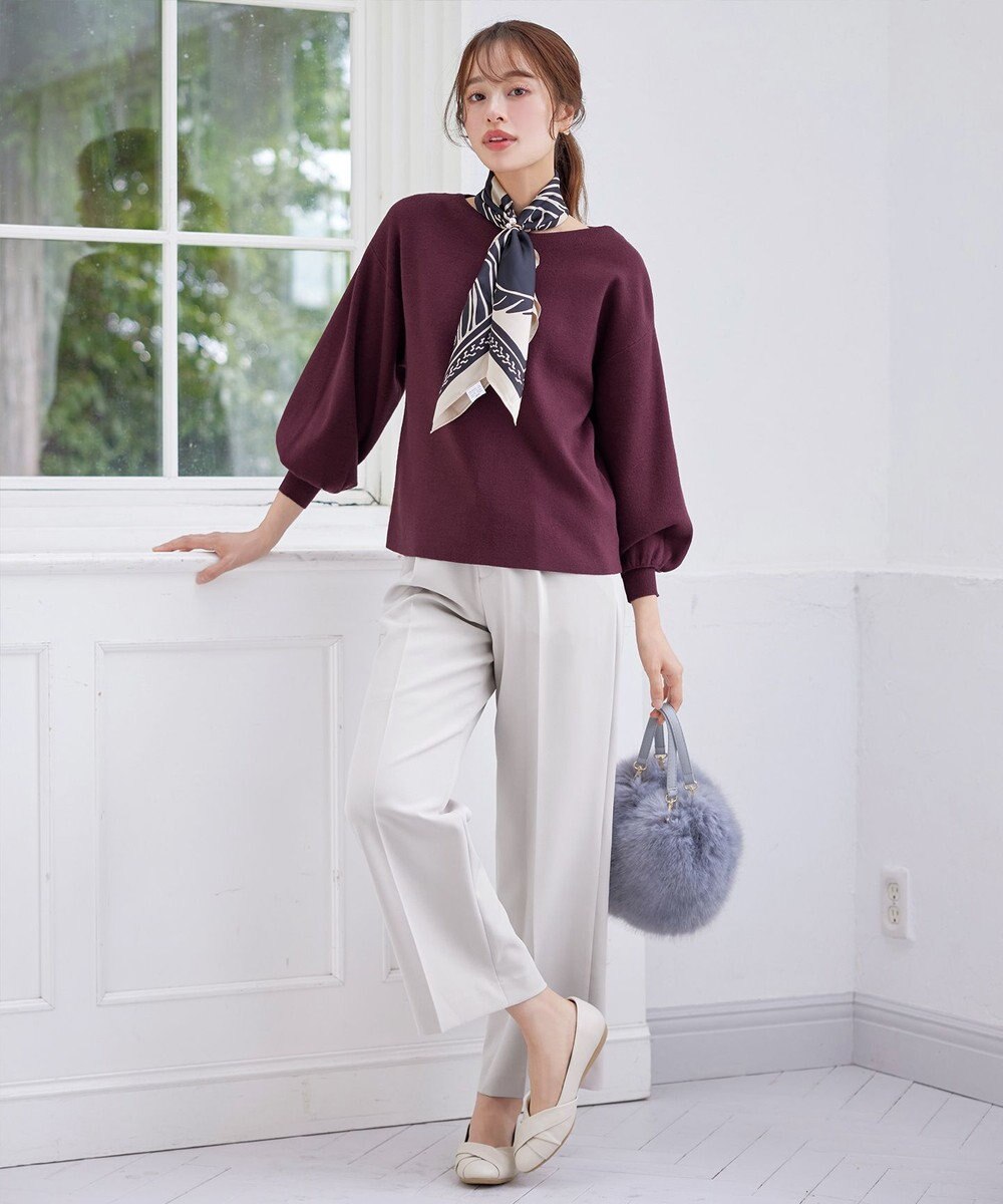 Tiaclasse 【安田美沙子さん着用・新色追加・洗える】ボリュームパフスリーブニット 