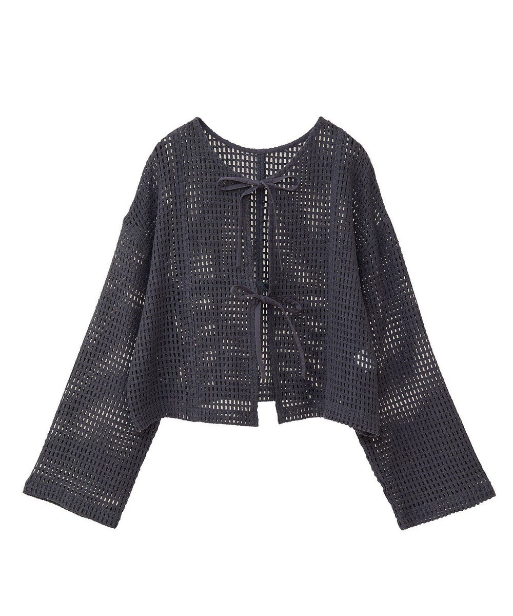 Green Parks Ｉ　前後２ｗａｙ　メッシュショート丈カーディガン 