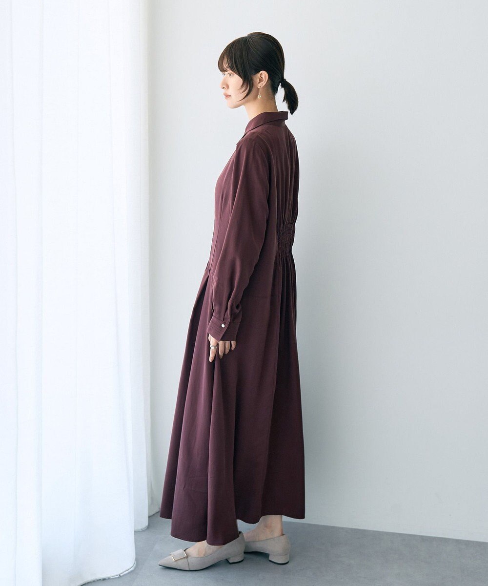 YECCA VECCA タックデザインシャツワンピース 