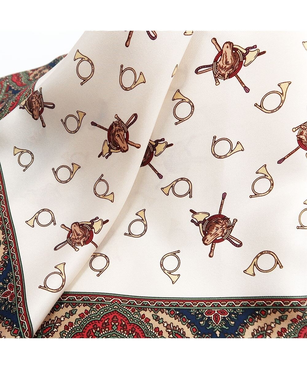 Marca 【伝統横濱スカーフ】ホルン  小判 シルクツイル スカーフ 