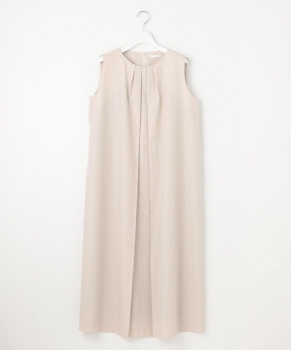自由区 【WEB限定カラーあり・洗える】タッサーポプリンノースリーブ ワンピース 