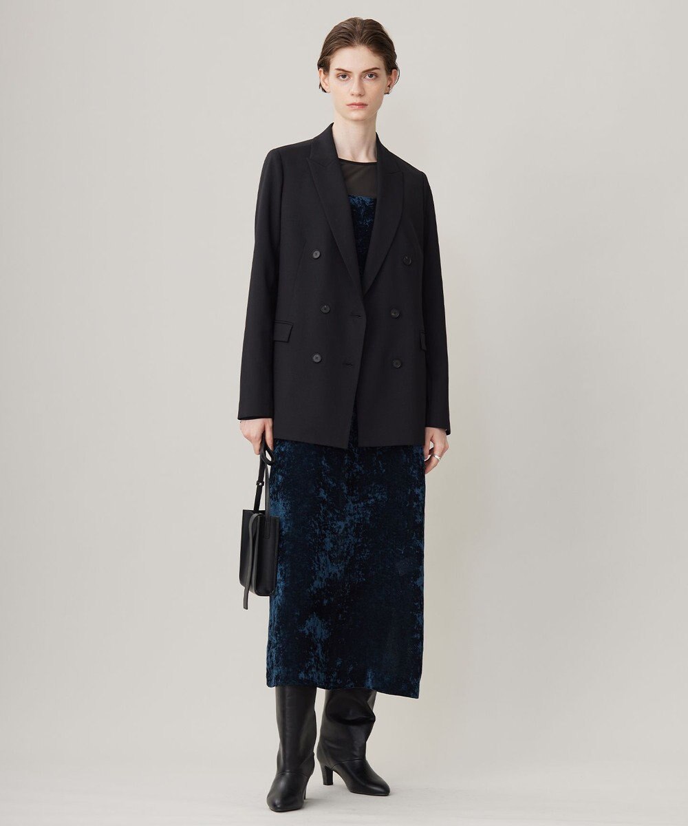 ICB L ウール2WAYストレッチ ダブルブレストジャケット 