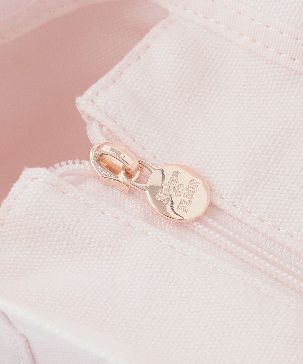 Maison de FLEUR ピンクマニアマルチポケット帆布トートSバッグ 