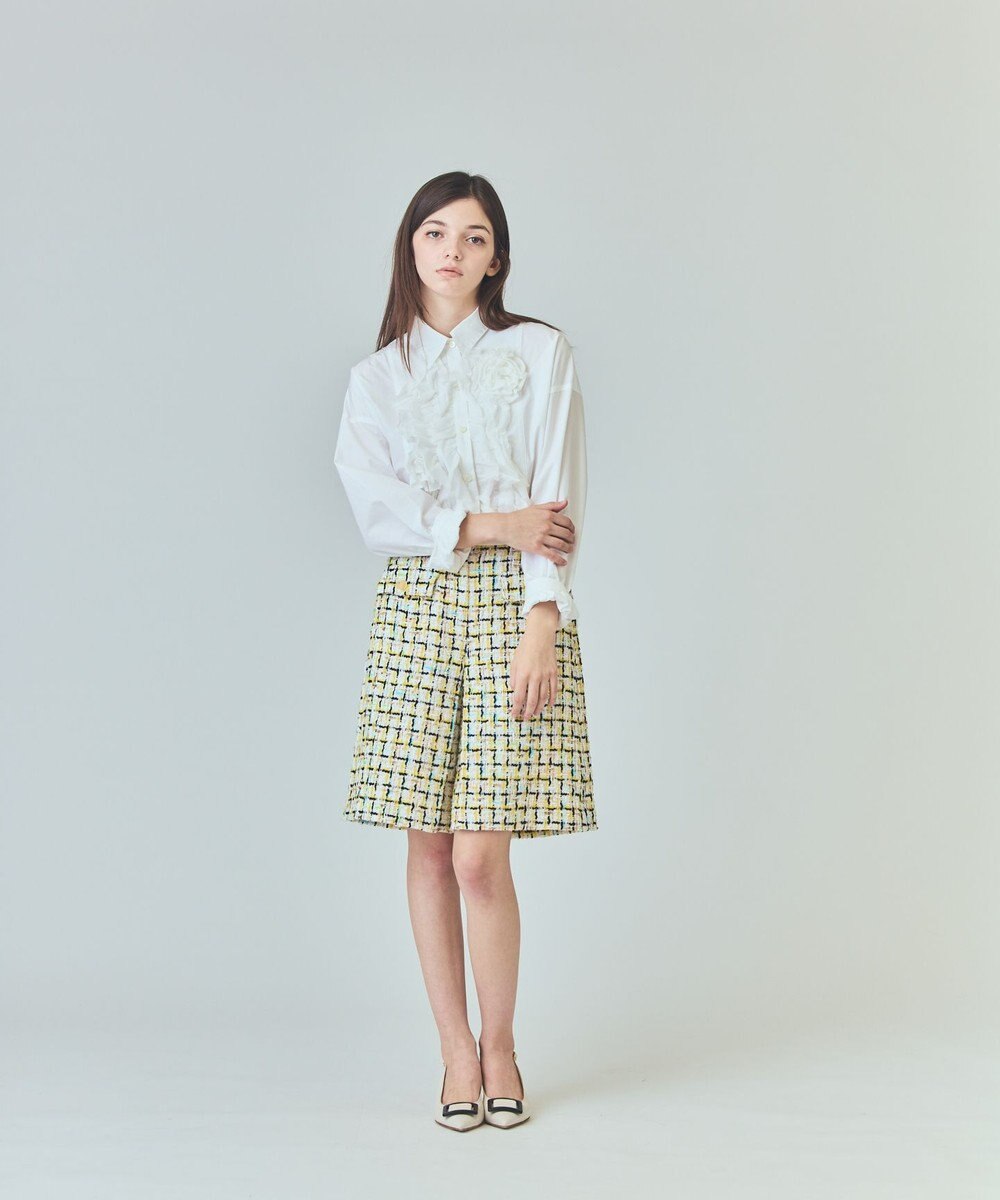 GRACE CONTINENTAL チュールヤーンツイードパンツ 