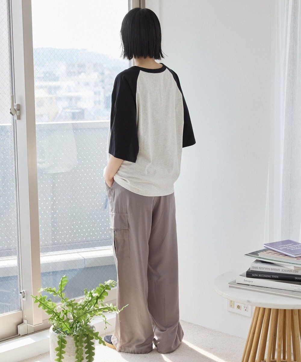 AMERICAN HOLIC ラグラン配色7分袖プルオーバー 