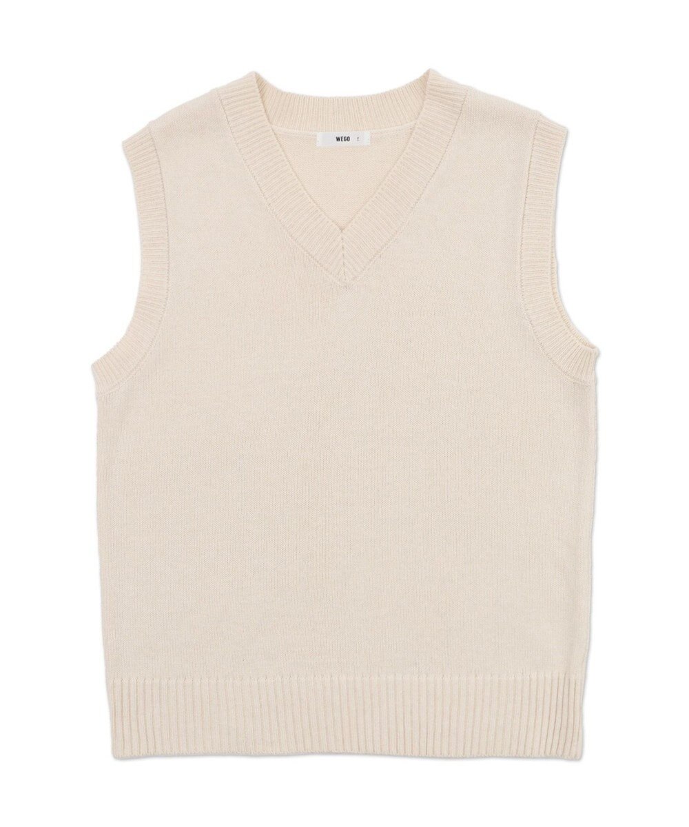 WEGO 【SCHOOLITEM】無地ニットベスト 