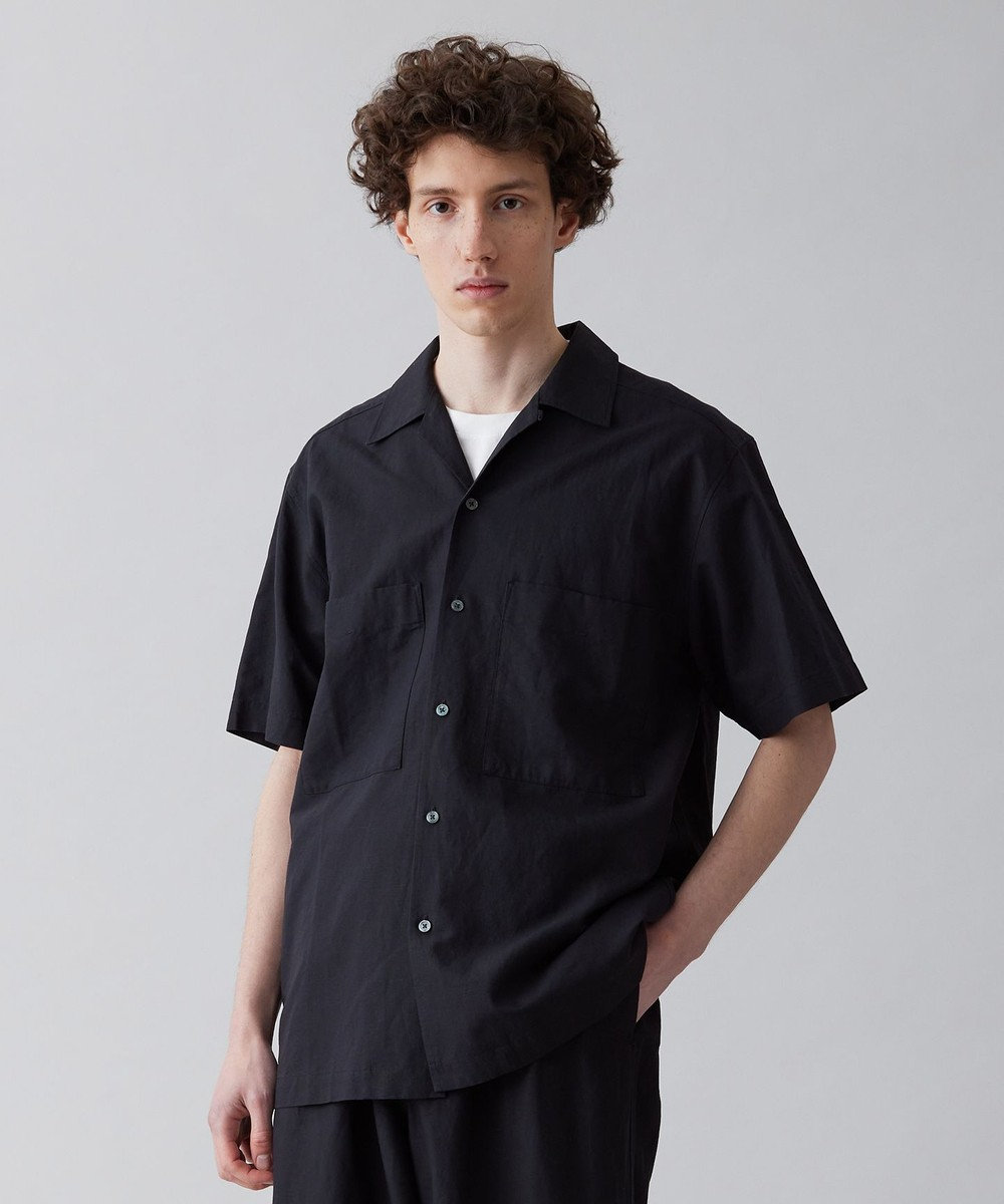 UNFILO MENS ライトリネン オープンカラーシャツ [23年春夏商品] 