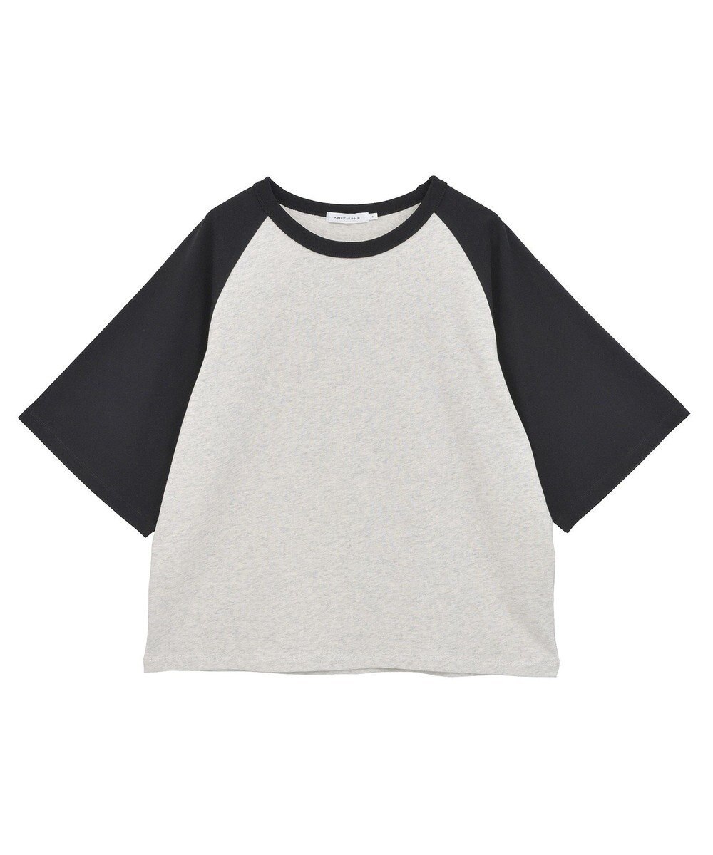 AMERICAN HOLIC ラグラン配色7分袖プルオーバー 