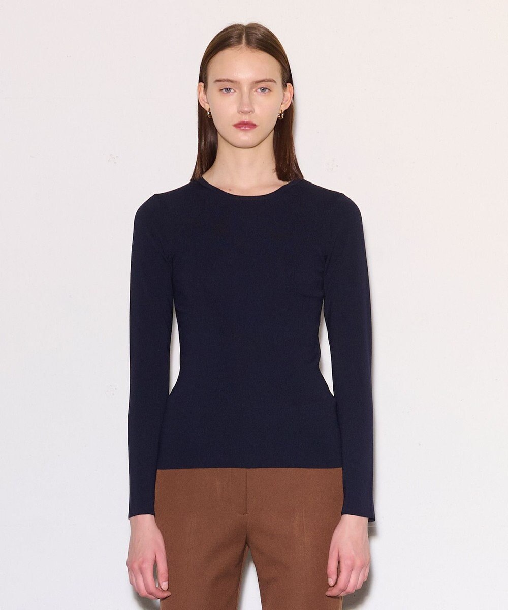 JOSEPH 【洗える】ストレッチシルクニット　ラウンドネック 