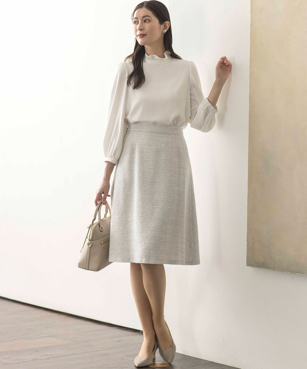 組曲 S 【KUMIKYOKU NAVY】ジョーゼットシフォン ブラウス 