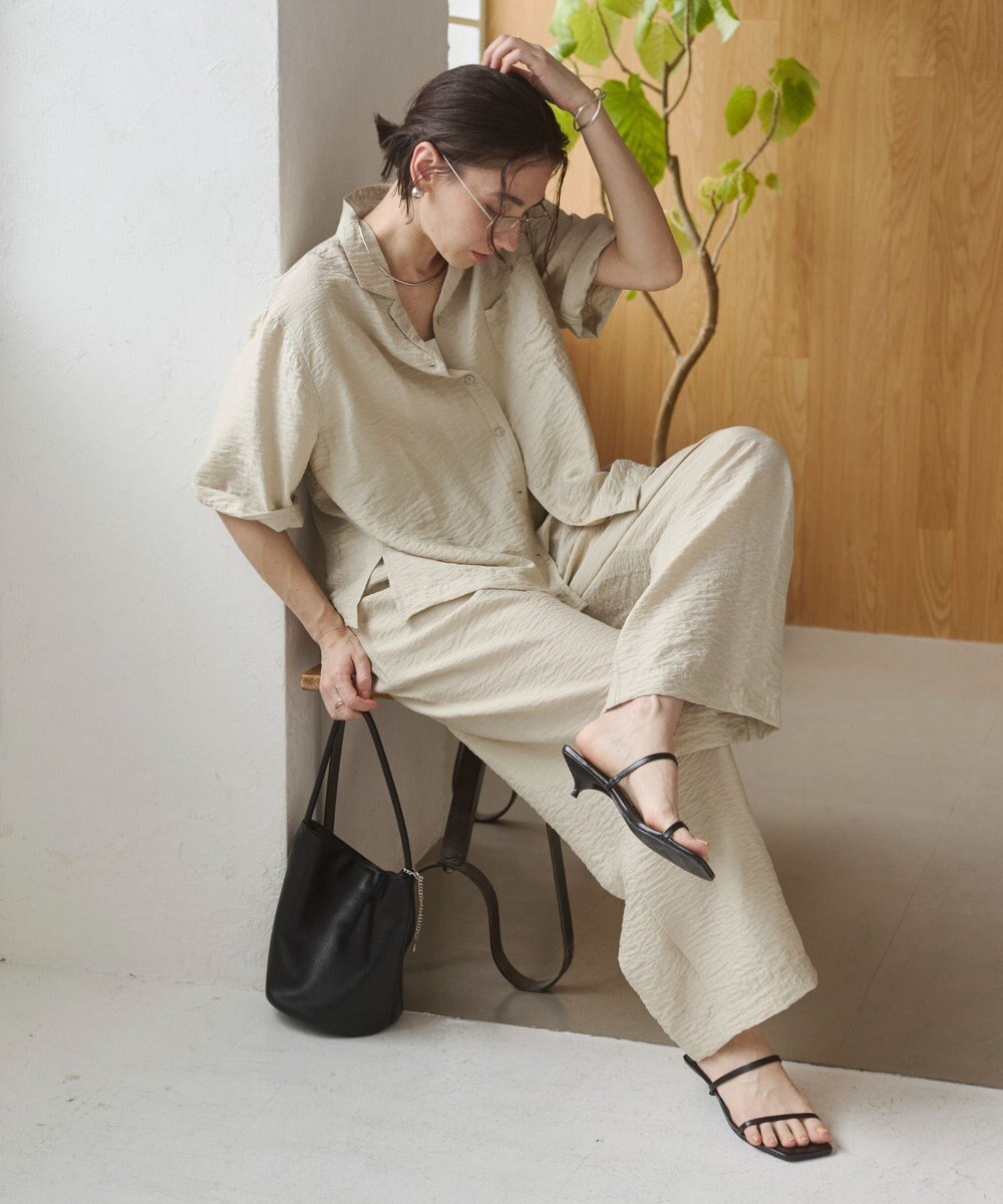 WEGO 【ANGIE VINTAGE】接触冷感開襟シャツ 