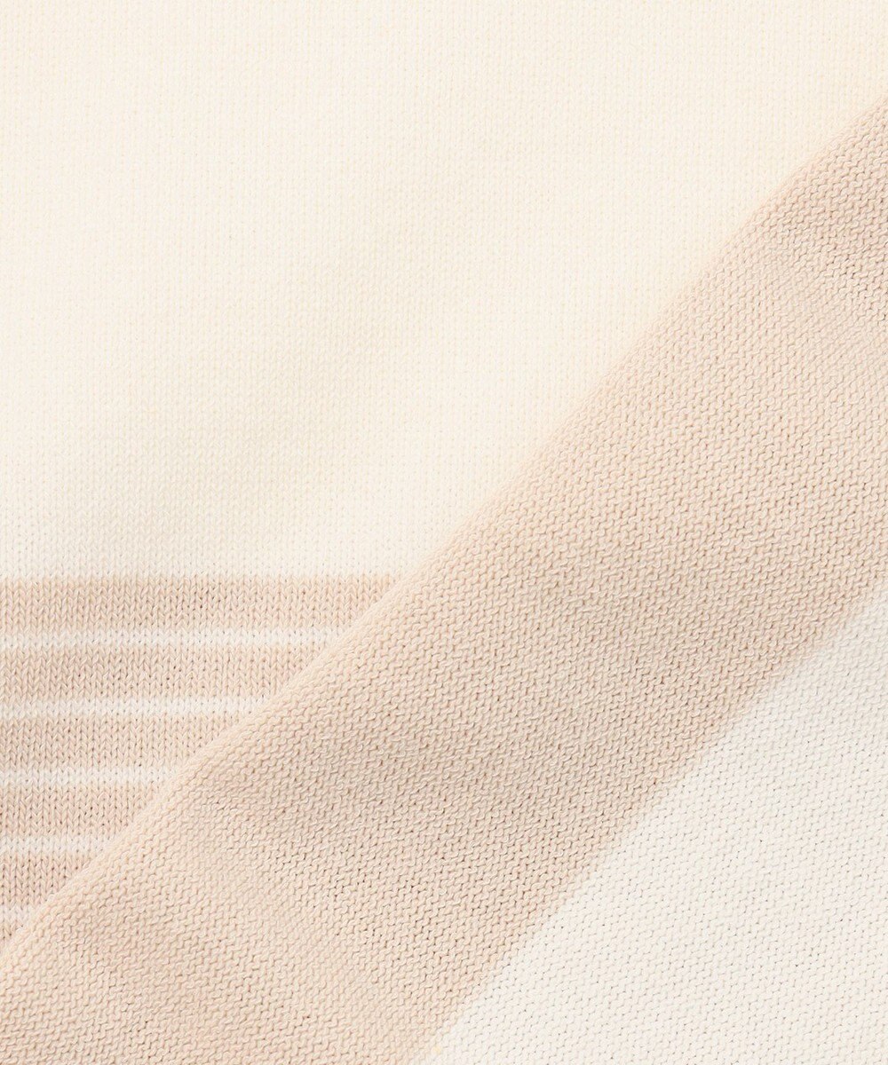 23区 L 【洗える】コットンポリエステルストレッチ ショート ニット 