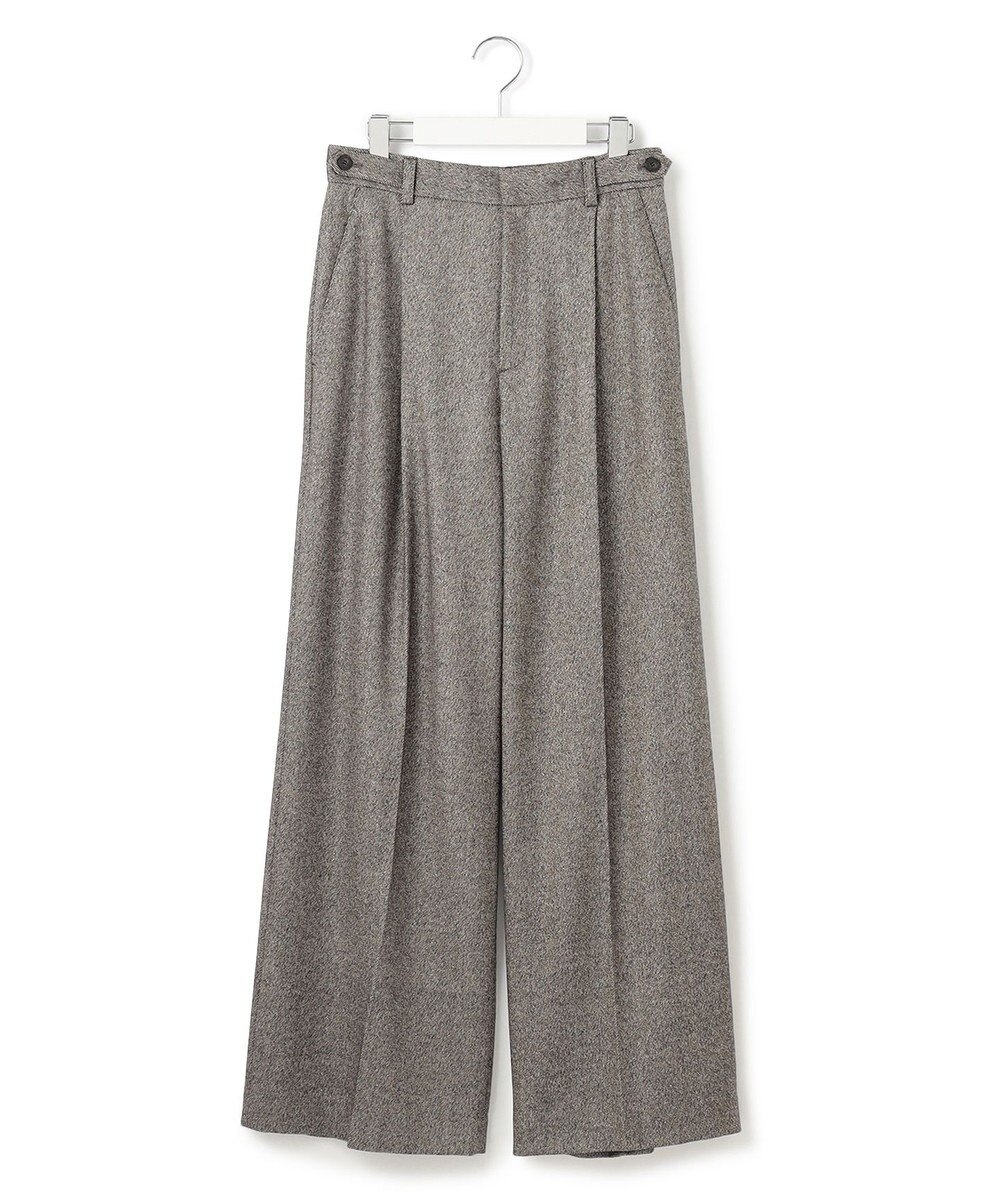23区 S ラメミックスツイード タック ワイド パンツ 