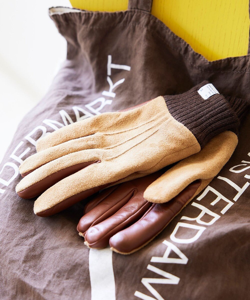 ORuKuBET ピッグスエードラムコンビカフスグローブ(MEN)【日本製・タッチパネル対応】 