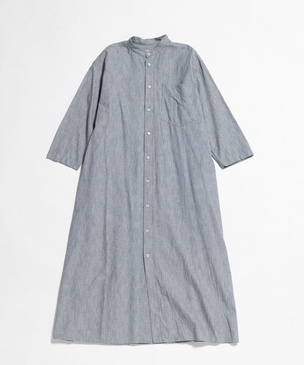 LENO LIGHT HICKORY ONE PIECE / ヒッコリーシャツワンピース 